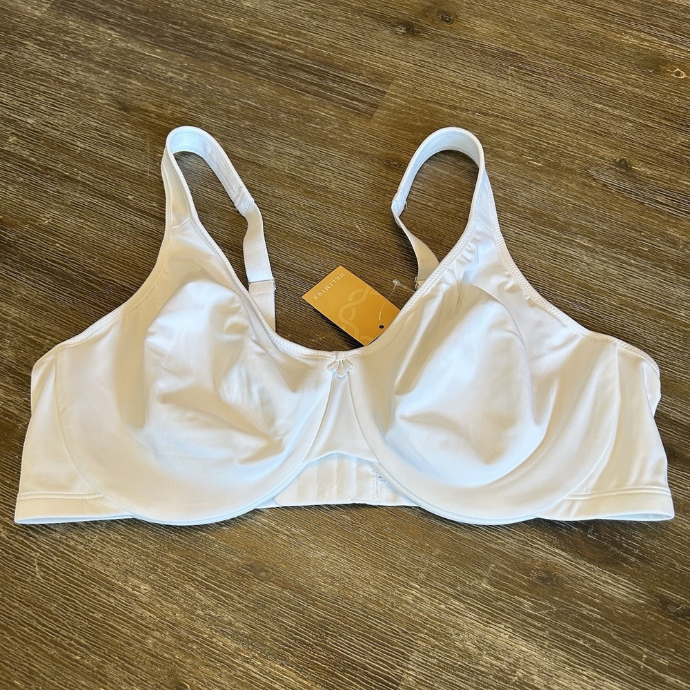 Delimira W580 Minimizer Bra White Underwire Full Coverage 42C NWT Support